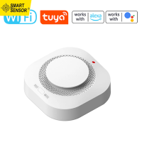Smart Sensor Tuya WiFi อัจฉริยะ Smokes Alarm ในครัวเรือน Fire Smokes เซ็นเซอร์โทรศัพท์มือถือ APP แจ้งเตือนห้องครัวห้องนอนโกดังสำนักงาน Real-Time Smokes เซ็นเซอร์ Alarm ใช้งานร่วมกับ Alexa