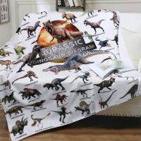 ผ้าห่มไดโนเสาร์สำหรับเด็กชาย Jurassic Dino World Park Soft Flannel โยนผ้าห่มไดโนเสาร์ตกแต่งห้องสำหรับของขวัญเด็กชายสำหรับเตียงโซฟา