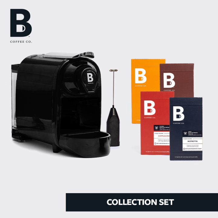 B Coffee Co. Collection Set - 1 Freshman Capsule Coffee Machine, 4 ...