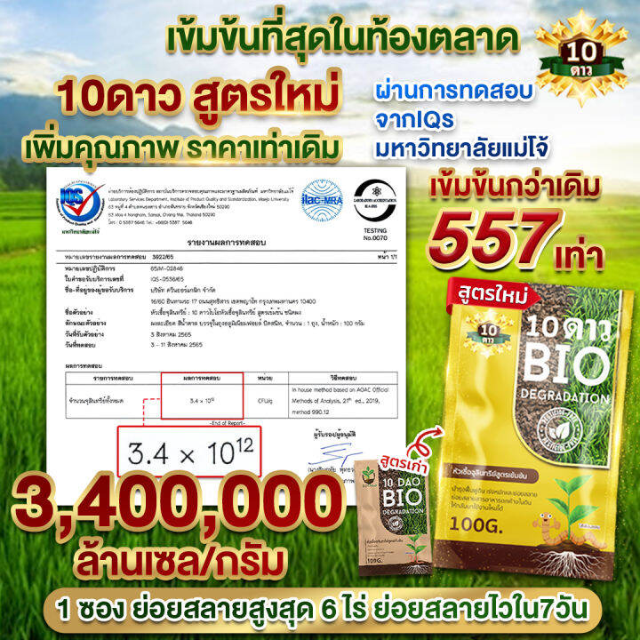 ส่งฟรี-ส่วนลดเพิ่ม-10ดาวไบโอ-ซื้อ6แถม1-จุลินทรีย์-สูตรใหม่-10-dao-bio-ช่วยย่อยสลายฟาง-สสายหญ้า-ตอซังข้าว-กองใบไม้-หัวเชื้อจุลินทรีย์