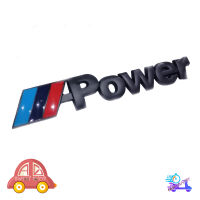 logo Power ใส่ BMW โลโก้ Power งานโลหะ (ตัวแพง) สีดำด้าน โลหะ ชุป ตัวแพง 1ชิ้น bmw 2-4 ประตู มีบริการเก็บเงินปลายทาง