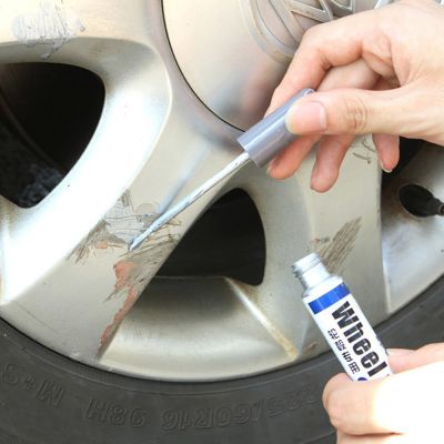 1pcs Repair Pen MC003 Aluminum Alloy Wheel Hub Renovation maintenance Paint Brush Spray Silver Automobile Scratch restorations Adhesives Tape