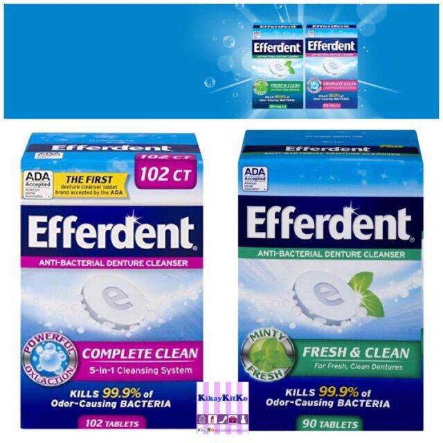 Efferdent Complete Clean AntiBacterial Denture Cleanser Lazada PH