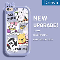 เคส Dienya สำหรับ iPhone 6 Plus 6S Plus 7 Plus 8 Plus เคสลายการ์ตูนเมาส์มิกกี้น่ารักภาพแบบนิ่มเคสเคสมือถือแบบนิ่มสุดน่ารักกันกระแทกแบบใสสร้างสรรค์เคสกล้องฝาครอบป้องกัน