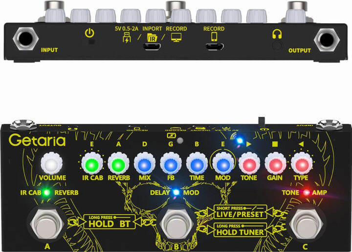 Getaria Multi Effects Pedal Guitar Pedals Effects Combined Delay Reverb Chorus Effect Pedal with