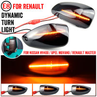 กระจกด้านข้าง LED แบบไดนามิกคู่สัญญาณไฟเลี้ยวสำหรับต้นแบบ Renault MK3เป็นต้นไปสำหรับวอกซ์ฮอล์ Opel Movano 2010-2015