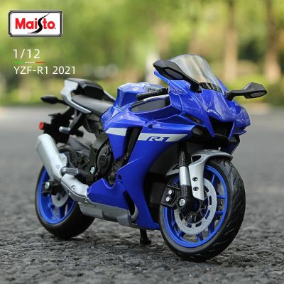 Maisto 1:12 Yamaha YZF-R1 2021 Motorcycle Model Static Die Cast Vehicles Collectible Hobbies Moto Toys Collection