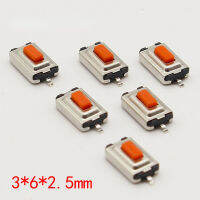 100 * Touch Micro Switch สีแดง3*6*2.5มม. SMD2 3X6X2.5MM