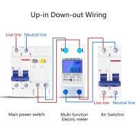 Yingke จอ Lcd แบล็คไลท์1เฟส2สาย580a รางเครื่องวัดพลังงาน Din มิเตอร์ไฟฟ้ามอนิเตอร์62kc