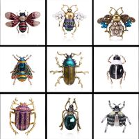 ✽☈  Fashionable Rhinestone Beetle Brooches Gifts for Enamel Insect Brooch Pin Small Bugs Jewelry Scarf Clip Broach