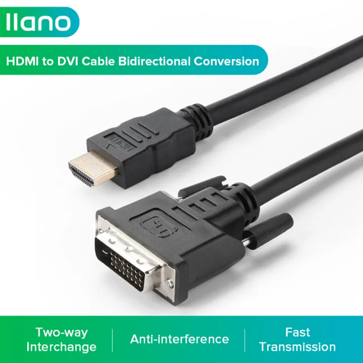 llano 1M HDMI to DVI Cable BiDirectional Conversion HDMI male to DVI