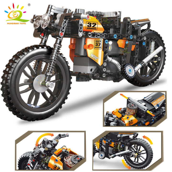 ใหม่-huiqibao-383pcs-rc-รถจักรยานยนต์-tech-รุ่น-building-blocks-ความเร็ว-champions-รีโมทคอนลรถมอเตอร์อิฐเด็ก-toy