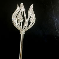 Rhinestone Scepter Tulip Lotus Magic Wand เทศกาลงานแต่งงาน Props