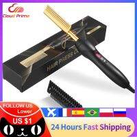 【CW】 Pressing Comb with Anti-Scald Design Straightening Hot Heating Hair Curling Iron Curler