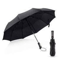Wind Resistant Folding Automatic Umbrella Rain Women Big Windproof Umbrellas Rain For Men Black Coating Parasol