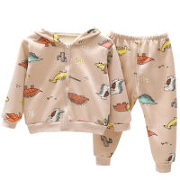 Fashion Kids Sport Outfits Tracksuit Sports Sets Cartoon Animals Print Sportswear Children Hooded Coat and Pants Girl Clothing
