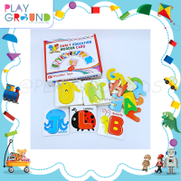 Playground ของเล่นไม้ บัตรคำ บัตรคำไม้จิ๊กซอร์ A-Z พร้อมคำศัพท์ Woodentoys Early Education wooden card ของเล่นไม้ เสริมพมัฒนาการ ฝึกทักษะคำศัพท์อังกฤษ ให้กับลูกน้อย เหมาะสำหรับเด้กอายุ 1 ปีขึ้นไป