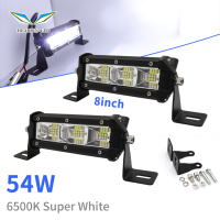 บาร์ไฟส่องสว่างขนาด8นิ้ว,สปอตไลท์สำหรับขับรถรถยนต์58W 18LED สปอตไลท์ออฟโรดสำหรับรถ SUV รถบรรทุกรถ A รถพ่วง4WD เรือ12V 24V