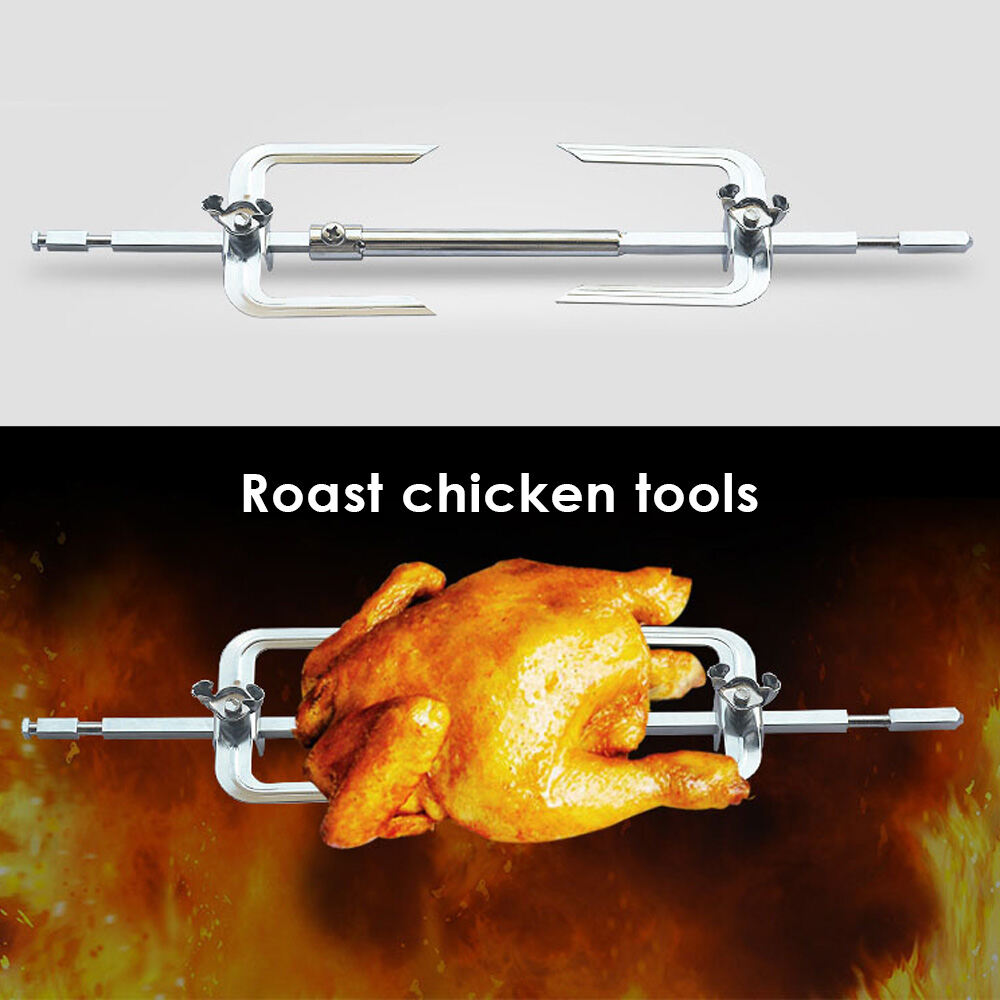 Stainless Steel BBQ Roasting Grilled Chicken Fork Rotisserie Part Air Fryer 