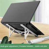 Laptop Stand For Desk Notebook Support Portable Plastic Computer Bracket Foldable Cooling Desktop Holder For Pc Accessories Laptop Stands