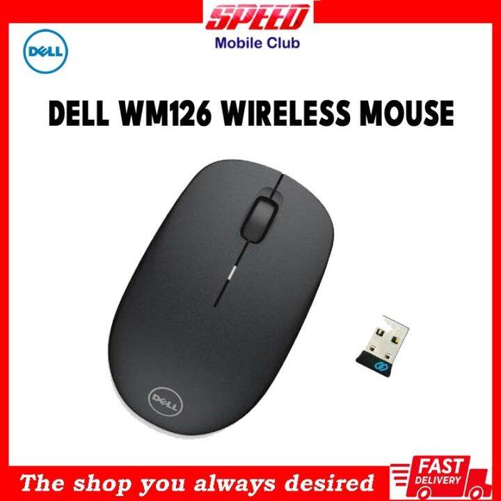 Dell WM126 Wireless Mouse Compact & Travel Friendly Design Ambidextrous Universal Pairing