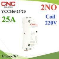 แมกเนติก คอนแทคเตอร์ CNC คอยล์คอนโทรล 220VAC ขนาด 25A 2P Dinrial วงจรไฟฟ้า 2NO รุ่น Contact-25A-2NO