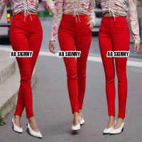 AB Skinny สีแดงสด ของแท้ จากเพจดัง 300,000 Like กางเกง AB สกินนี่ยีนส์ ผู้หญิง