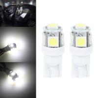 W5W T10รถยนต์5SMD หลอดไฟ LED 5050,ไฟตบแต่งภายในแสดงความกว้างอัตโนมัติ1คู่