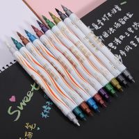 【hot】 10 Colors/Set Metallic Pens Markers for Paper Calligraphy Painting