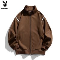 varsity jacket for men jacket aesthetic korean style black simple cardigan sweater casual stand collar coat top