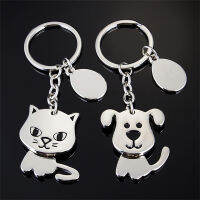 Creative 360 องศาเขย่าหัวสุนัขแมวพวงกุญแจสัตว์น่ารัก Key Charms คนรักสัตว์เลี้ยงของที่ระลึกกระเป๋...-Youerd