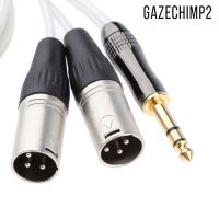 Dual 3 Pin Xlr Male To 6 . 35 มม. Male อะแดปเตอร์ปลั๊กเสียบสายเคเบิ้ลไมโครโฟน 1 . 5 เมตร