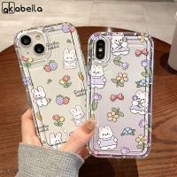 AKABEILA เคสโทรศัพท์การ์ตูนกระต่ายน่ารักสำหรับ IPhone 11 ProMax 14 12 13 Pro Max 6 7 8 Plus X XR XS Max 14 Plus SE 2020 SE2แฟชั่นคลุมทั้งหมดคู่รักเคสใส่โทรศัพท์