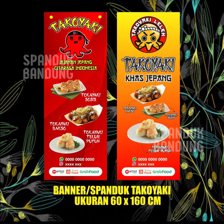 Banner Dimsum Banner Takoyaki Usaha Takoyaki Spanduk Takoyaki