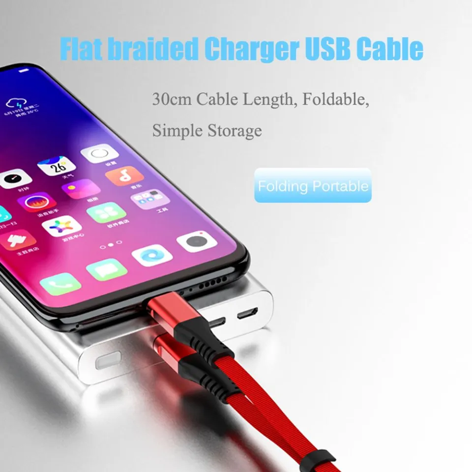 30 cm Short Cable USB Type C Fast Charger Adapter Power Bank