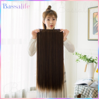 【Bassa Life】Synthetic Long Straight Hair Extension Invisible Wire Ombre Light Brown Natural False Hair No Clips In Hair Extensions ซื้อทันทีเพิ่มลงในรถเข็น