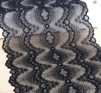 1 Meter Super Wide 21cm Hot Stretchy Lace Ribbon Black White Elastic Lace Trim DIY Sewing  Accessories Home Decoration Fabric  Material