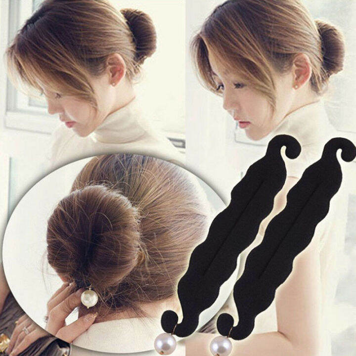 Speed Magic Sponge Clip Foam Donut Hair Styling Bun Maker Curler Tool Ring Twist Black Speed Magic Sponge Clip Foam Donut Hair Styling Bun Maker Curler Tool Ring Twist Black