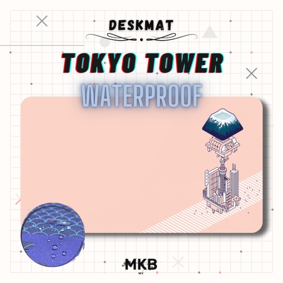 Tokyo ready stock tower deskmat 900mmx400mmx4mm - waterproof - ảnh sản phẩm 1