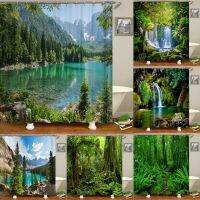 【hot】✸  Scenery Shower Curtains 3d Printing Polyester Washable Fabric With Hooks