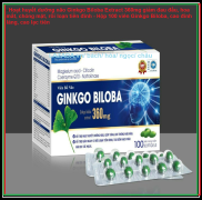 Hoạt huyết dưỡng não Ginkgo Biloba Extract 360mg giảm đau đầu, hoa mắt
