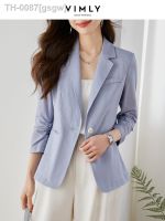 ✱♧☃ gsgw Vimly-Blazer de escritório feminino manga comprida jaqueta chique e elegante casaco curto casual blazers primavera 2023