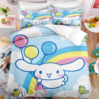 Japan Fashion Anime Bedding Set Kawaii Cinnamoroll Quilt Cover Duvet Cover Pillowcase Kids Girls Bed Set Twin King Size