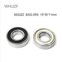 Whuzf จัดส่งฟรี24pcs 6202 6202RS 2RZ 6202-2Z 6202Z 6202Z 6202Z ZZ RS RZ แบริ่งบอลร่องลึก15X35X11มม.