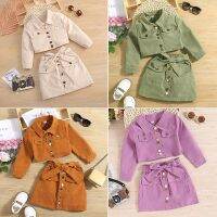 2 3 4 5 6 Years Girls Clothing Sets New Fashion Cotton Coat + Skirt Little Princess Baby Suits Birthday Party Children Clothing