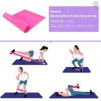 OUTGO-4pcs Yoga Equipment Set Yoga Blocks Stretching Strap Resistance Loop Band Exercise Band