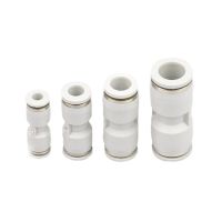 PU Straight Through Pneumatic Connector 4/6/8/10/12/14/16MMOD Hose Fitting Plastic Push In Quick Air White Connector Pipe Hand Tool Parts Accessories