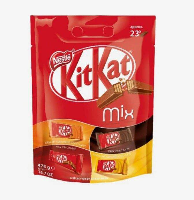 Kitkat Mix ช็อกโกเเลตคละรส 4 รสชาติ มี 23 ชิ้น/ถุง 476g BBF 30/09/23