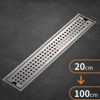 ✁☜ Floor Drain Anti Odor Long Linear Drainage Drainer Cover for WC Lavatory Bathroom Shower Hotel Floor Drain 304 Stainless Steel