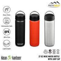 ขวดน้ำดื่มพกพา ขวดน้ำพกพา กระบอกน้ำ กระบอกน้ำดื่มพกพา KLEAN KANTEEN 27 OZ WIDE WATER BOTTLE WITH LOOP CAP